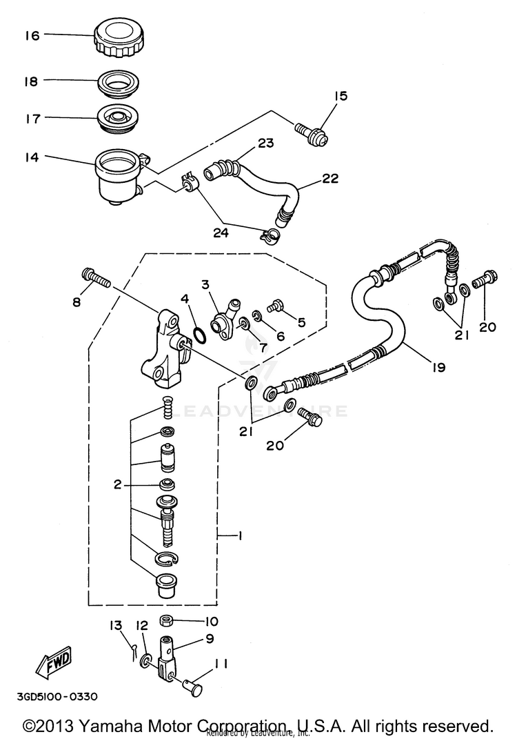 Rear Master Cylinder Schematic
