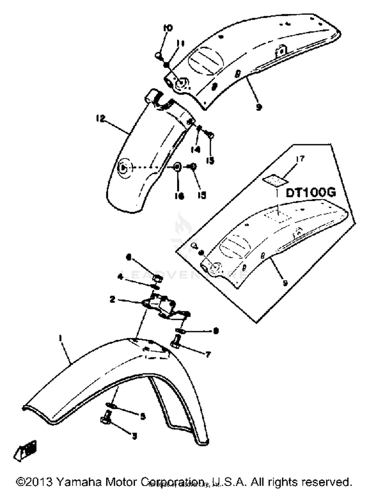 Front Fender Rear Fender Schematic