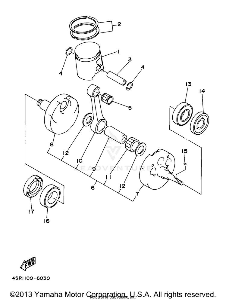 Crankshaft - Piston Schematic