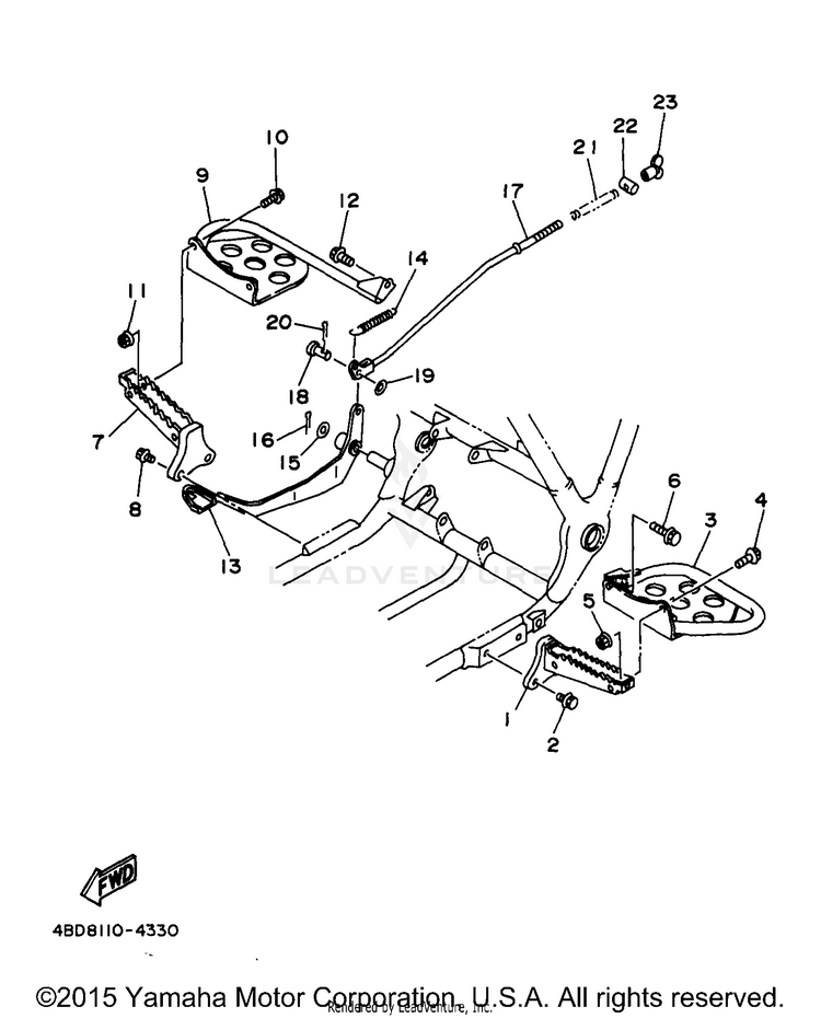 Stand Footrest Schematic