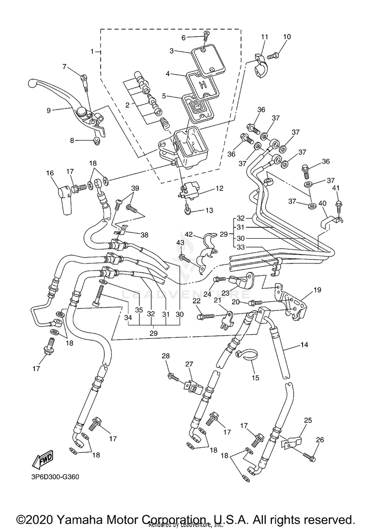 Front Master Cylinder Schematic