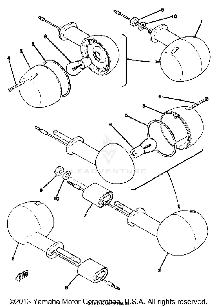 Flasher Lamp GT80C - 1976 Schematic