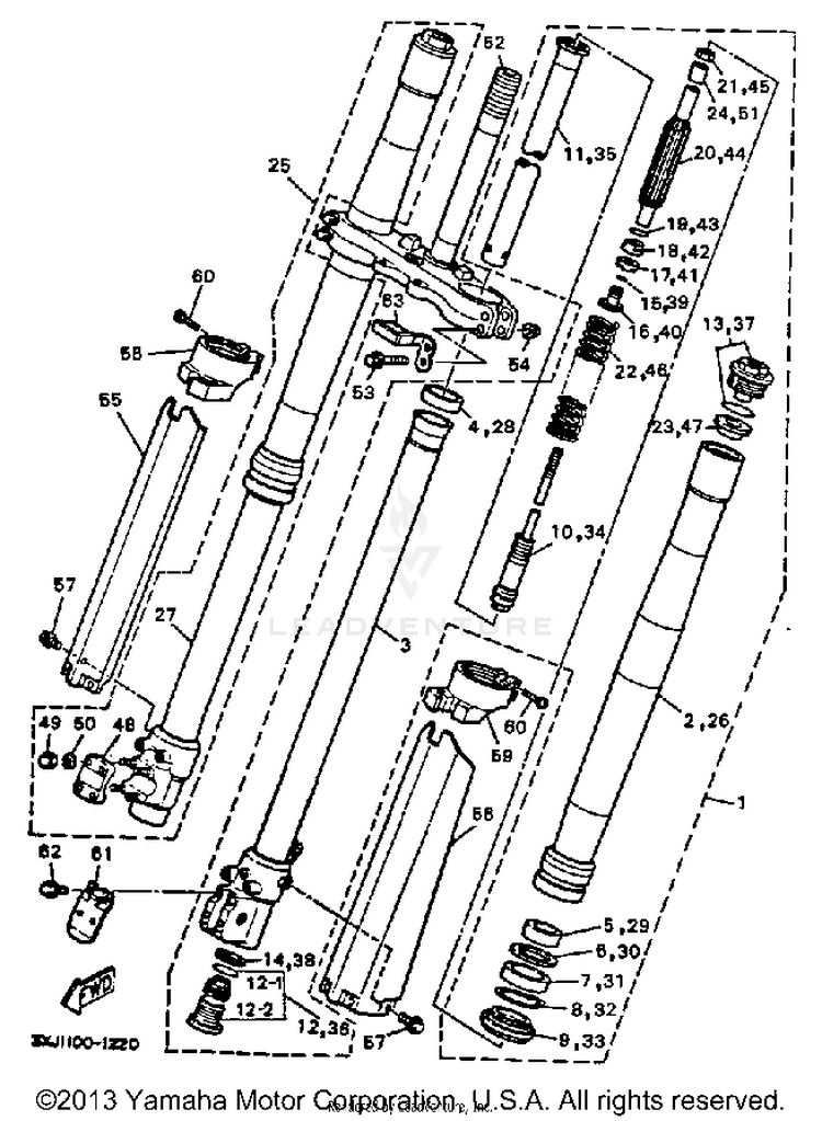 Front Fork Schematic