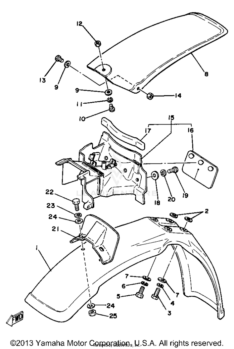 Front Fender - Rear Fender Schematic