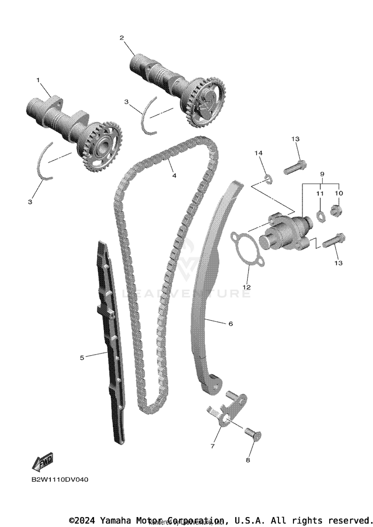 Camshaft & Chain Schematic