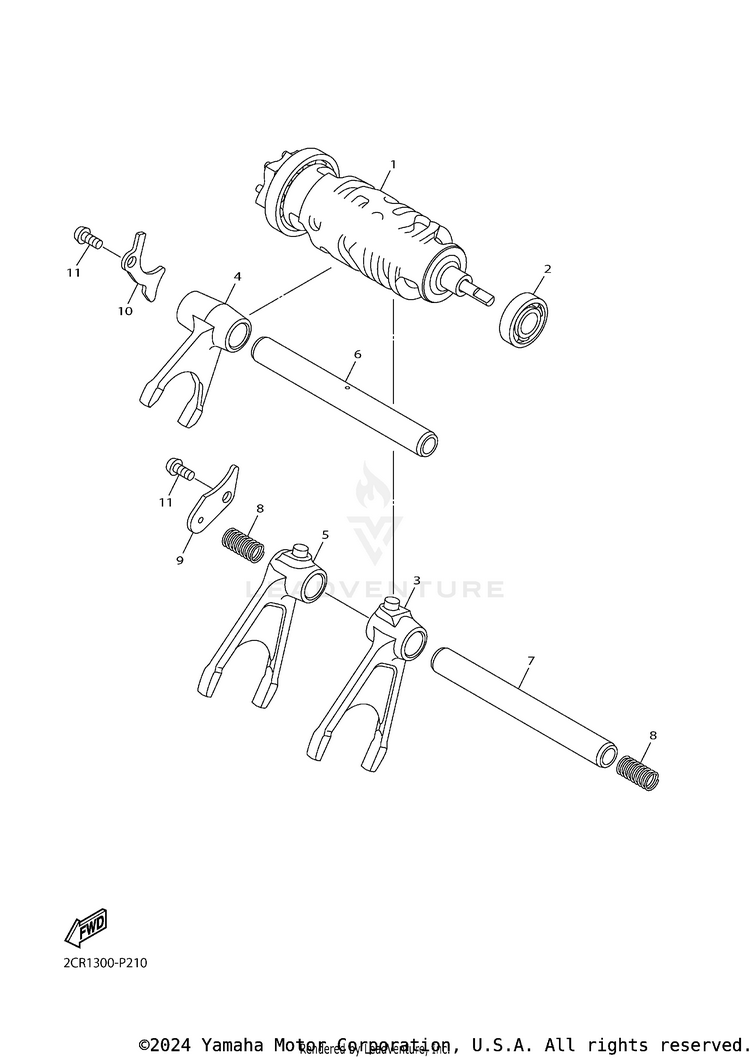 Shift Cam Fork Schematic