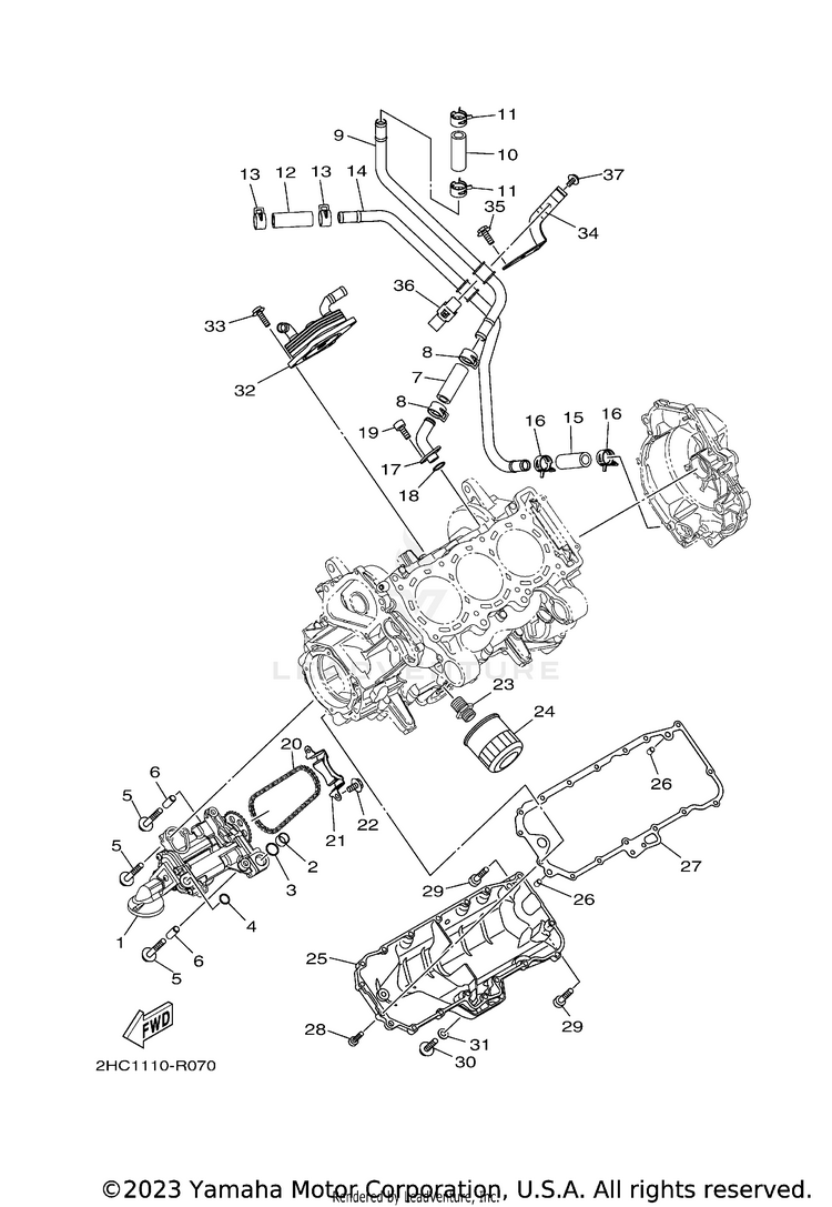 Oil Pump YXZ1000R EPS SS SE - YXZ10YESJL - 2018 Schematic