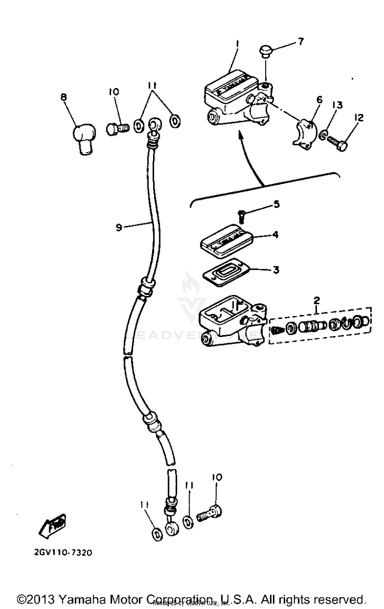 Front Master Cylinder Schematic