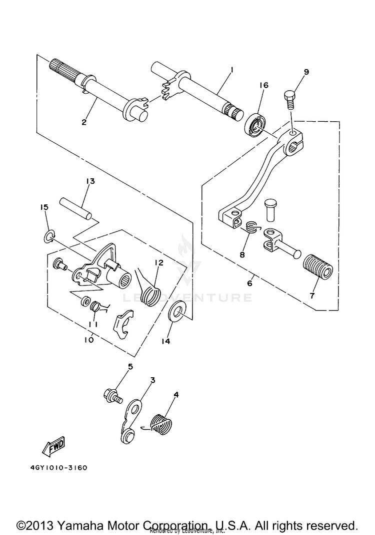 Shift Shaft Schematic