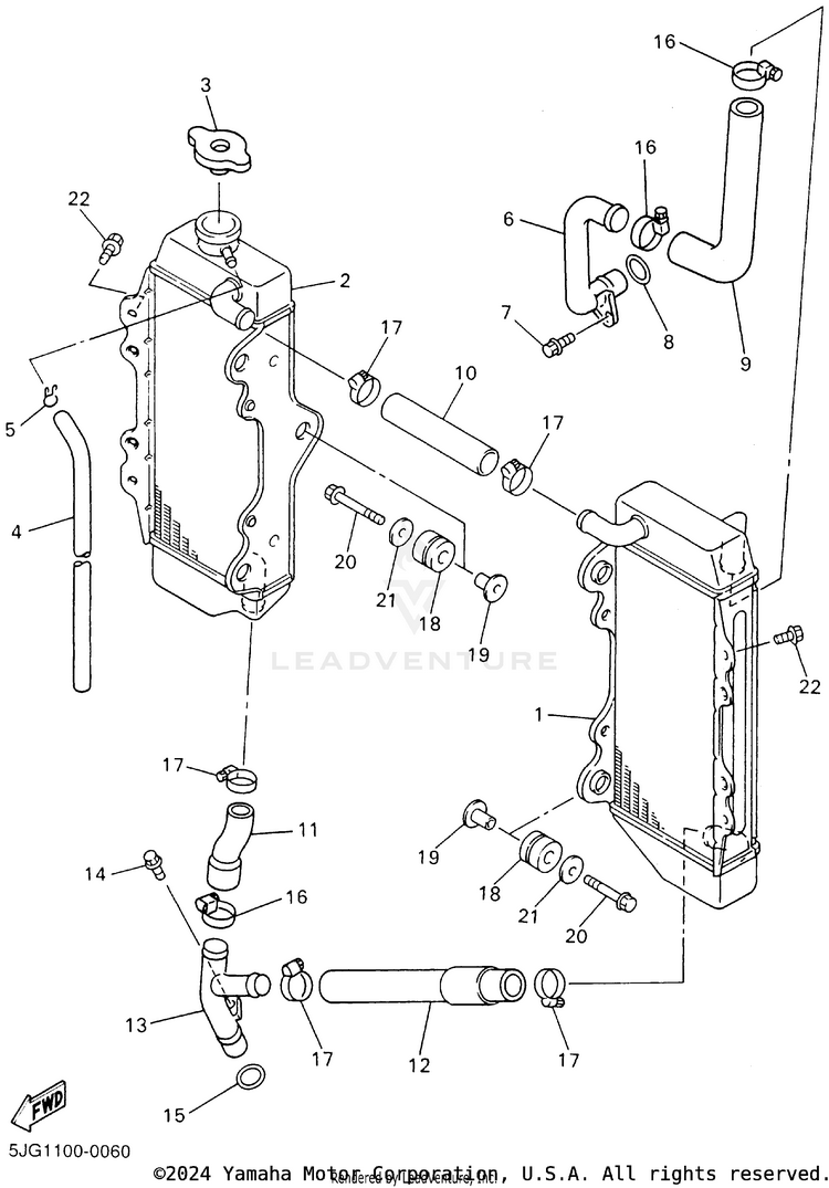 Radiator Hose Schematic