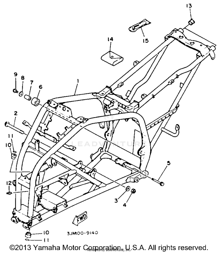 Frame BLASTER - YFS200D_MN - 1992 Schematic