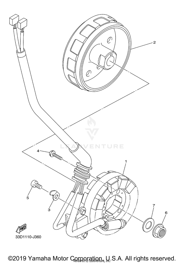Generator YZ450F - YZ450FAB - 2011 Schematic