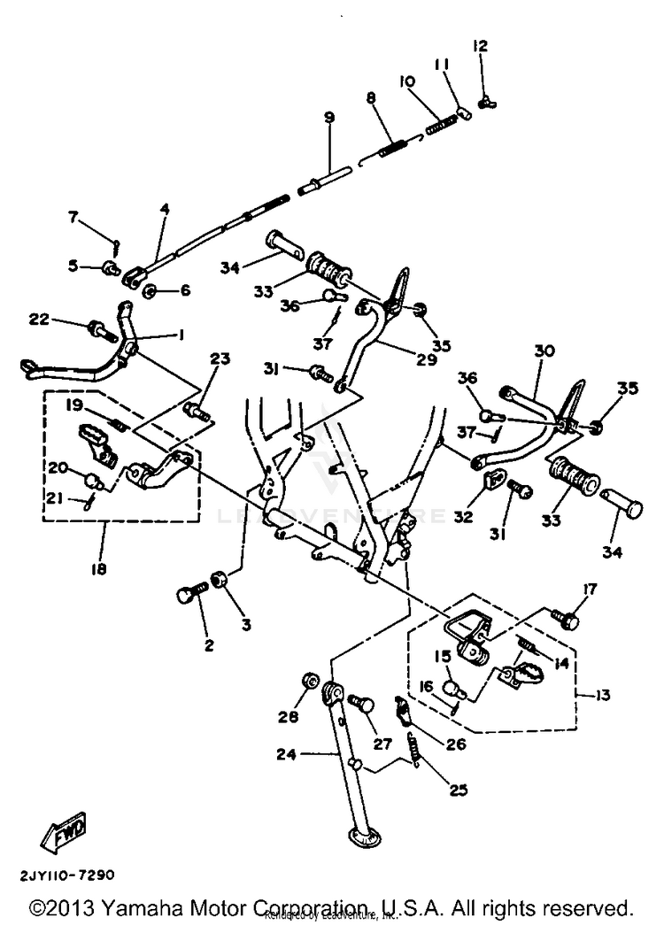 Stand Footrest Schematic