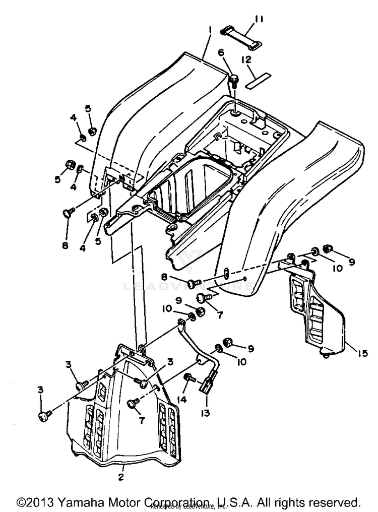 Rear Fender BLASTER - YFS200B_MN - 1991 Schematic