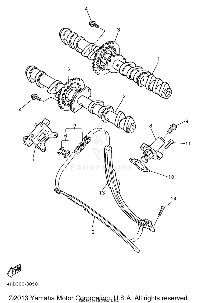 Camshaft Chain Schematic