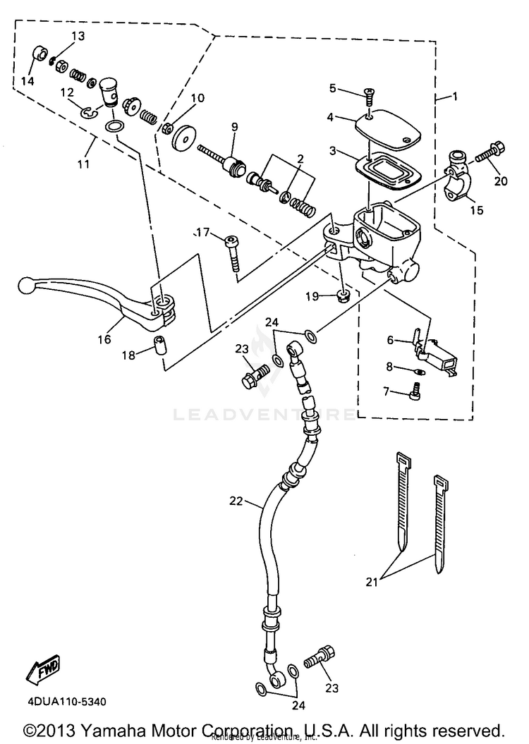 Front Master Cylinder Schematic