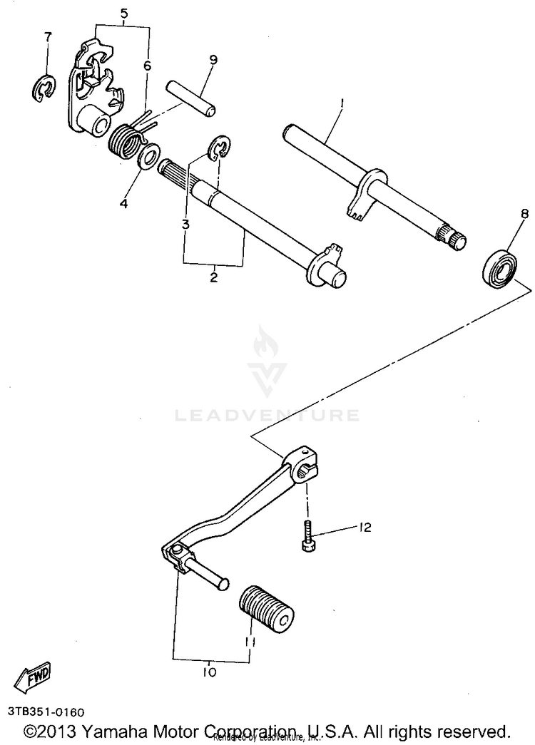 Shift Shaft Schematic