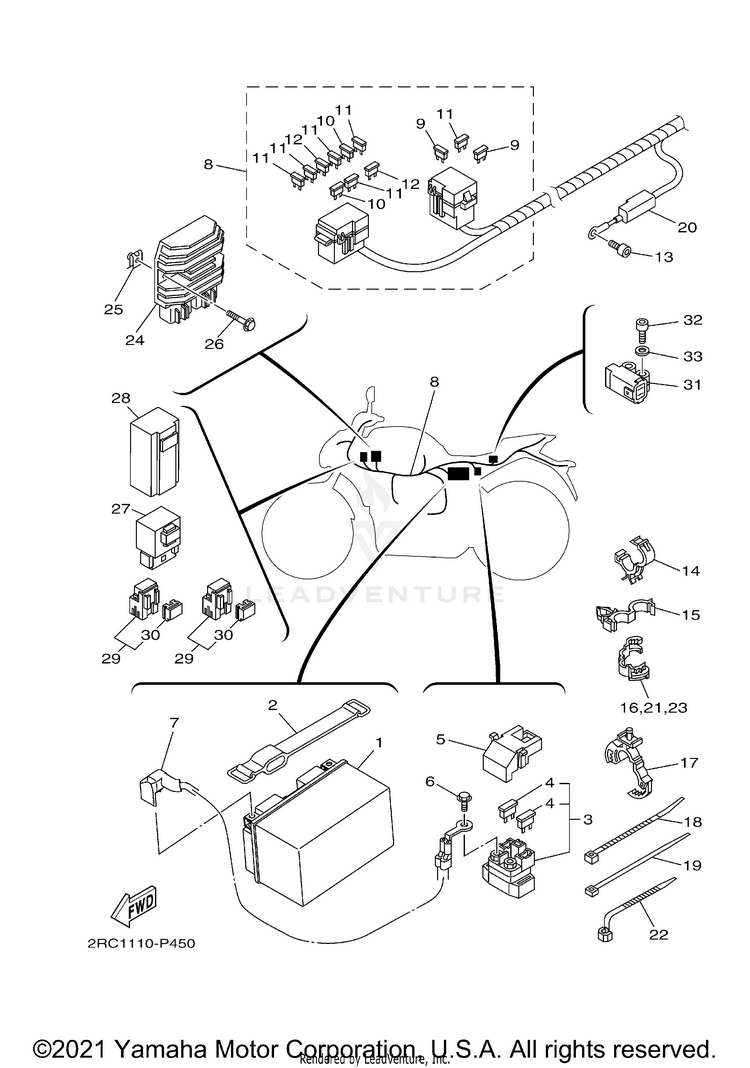 Electrical 1 FZ07 - FZ07FCGY - 2015 Schematic