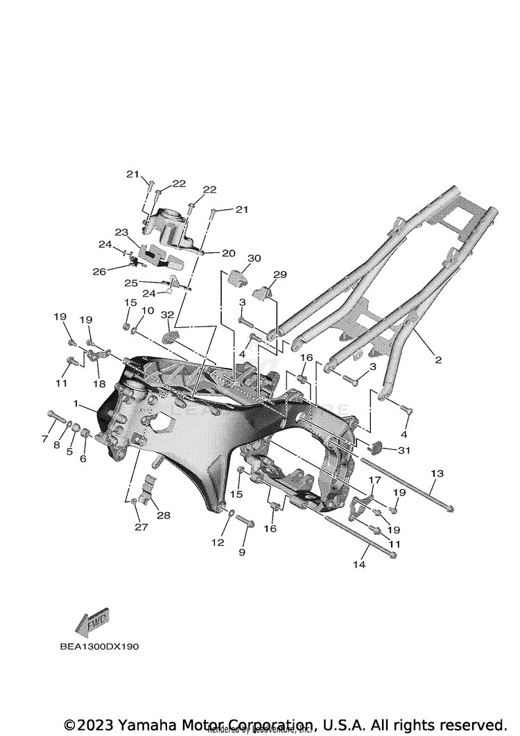 Frame XSR900 - XSR900NCB - 2022 Schematic