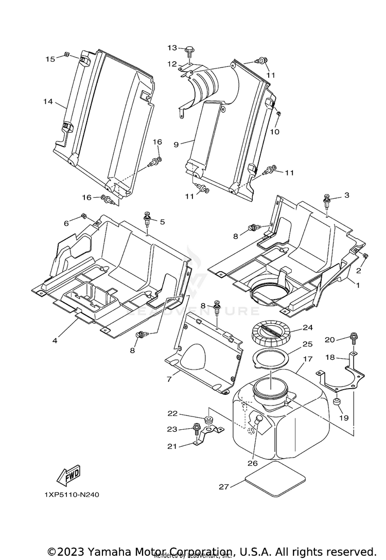 Side Cover 2 VIKING EPS SE - YXM700PSFS - 2015 Schematic