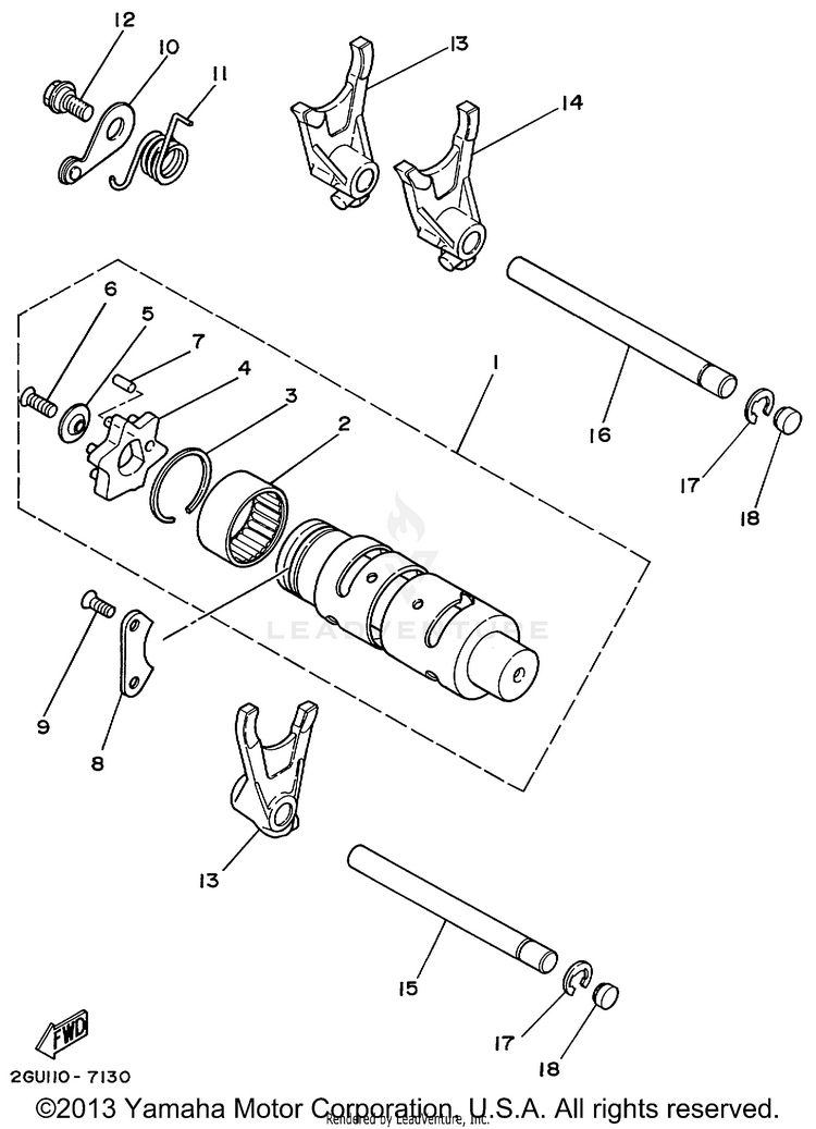 Shift Cam - Fork Schematic