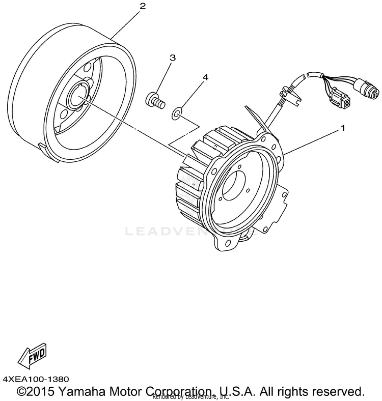 Generator BEAR TRACKER 2WD_REALTREE - YFM250XHP - 2002 Schematic
