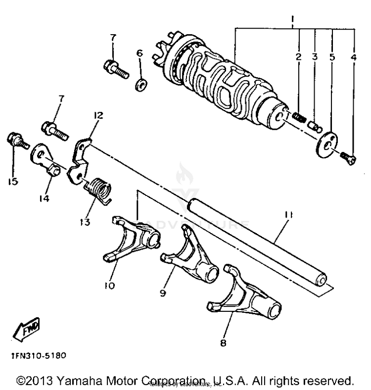 Shift Cam Fork Schematic