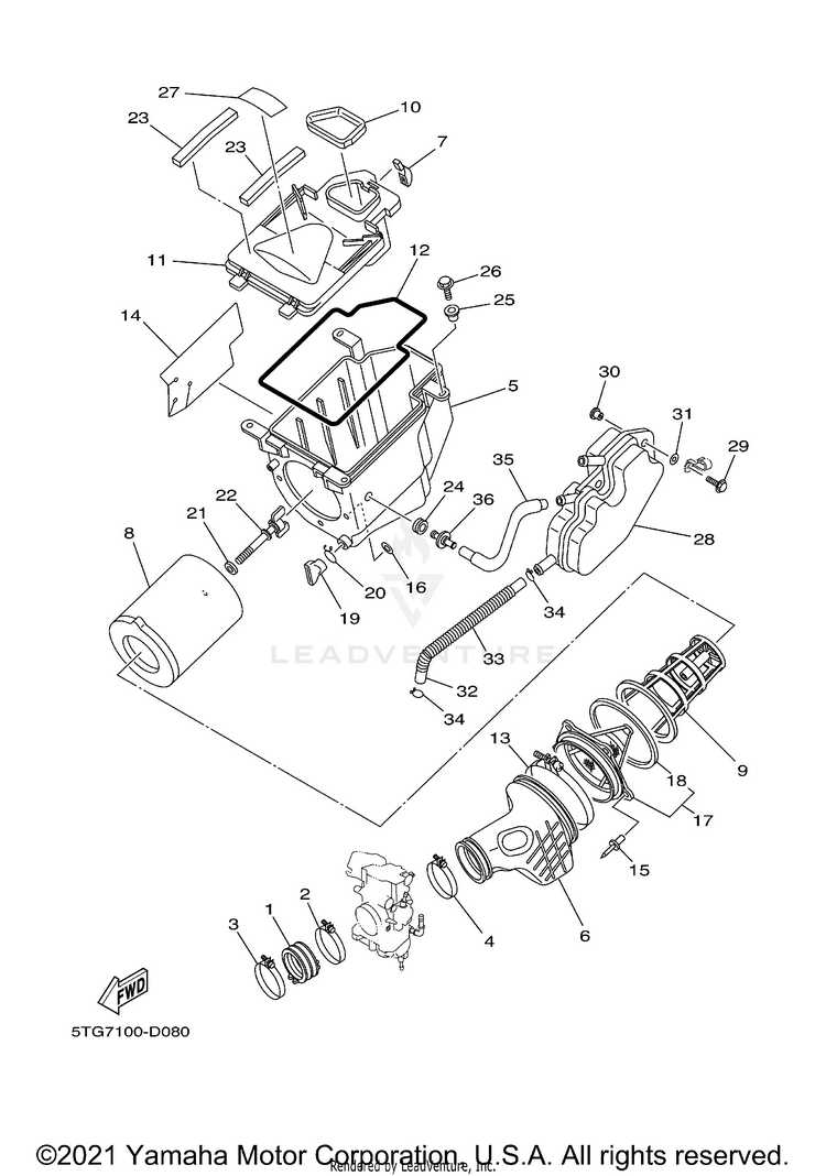 Intake YFZ450 SPECIAL EDITI - YFZ450SP2X - 2008 Schematic