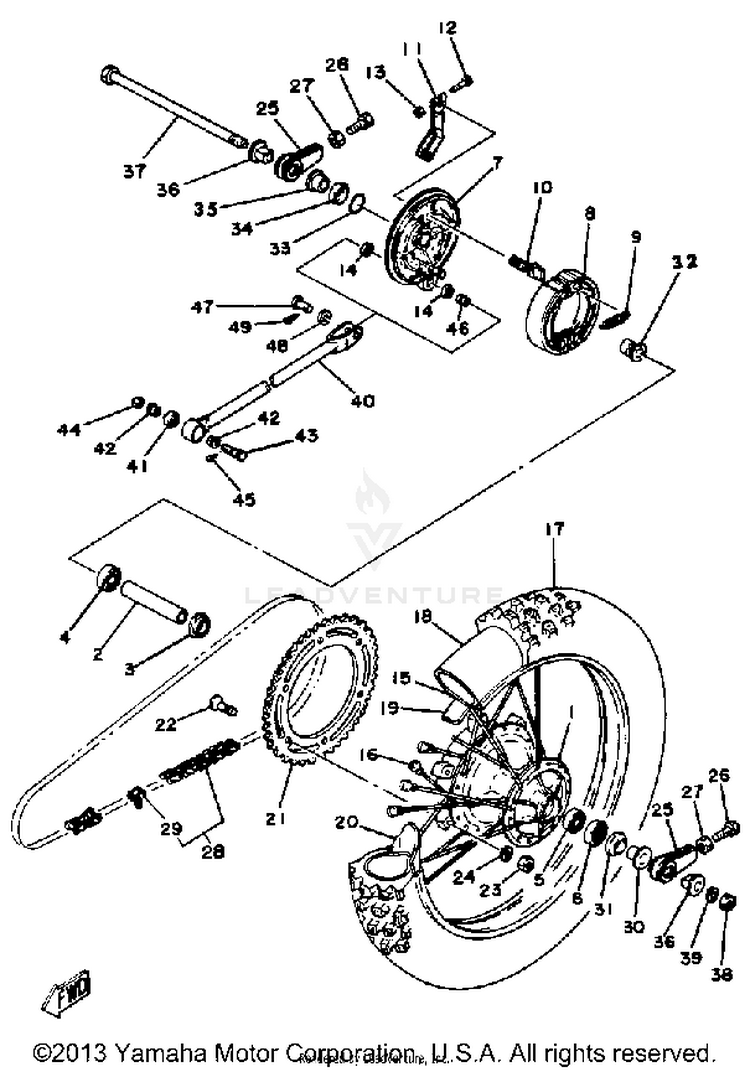 Rear Wheel Yz125g Schematic