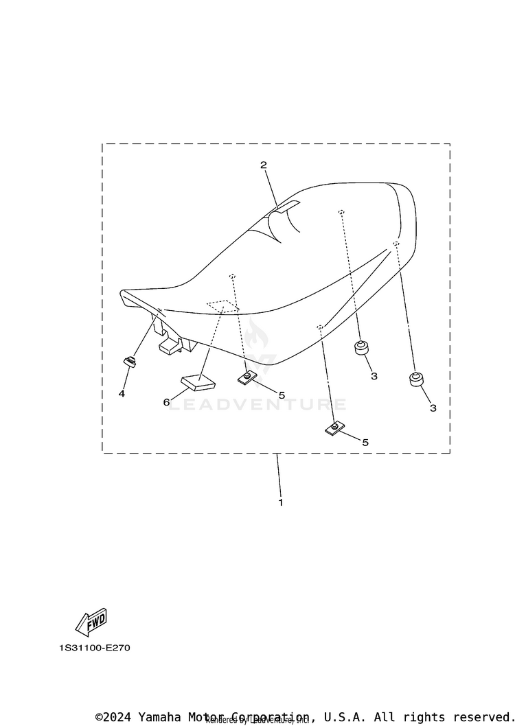 Seat RAPTOR 700 SPECIAL EDITION - YFM70RSEY - 2009 Schematic
