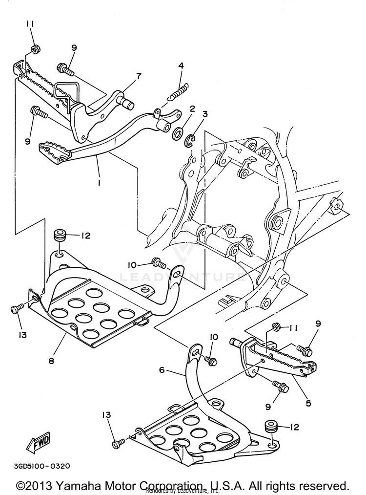 Stand Footrest Schematic