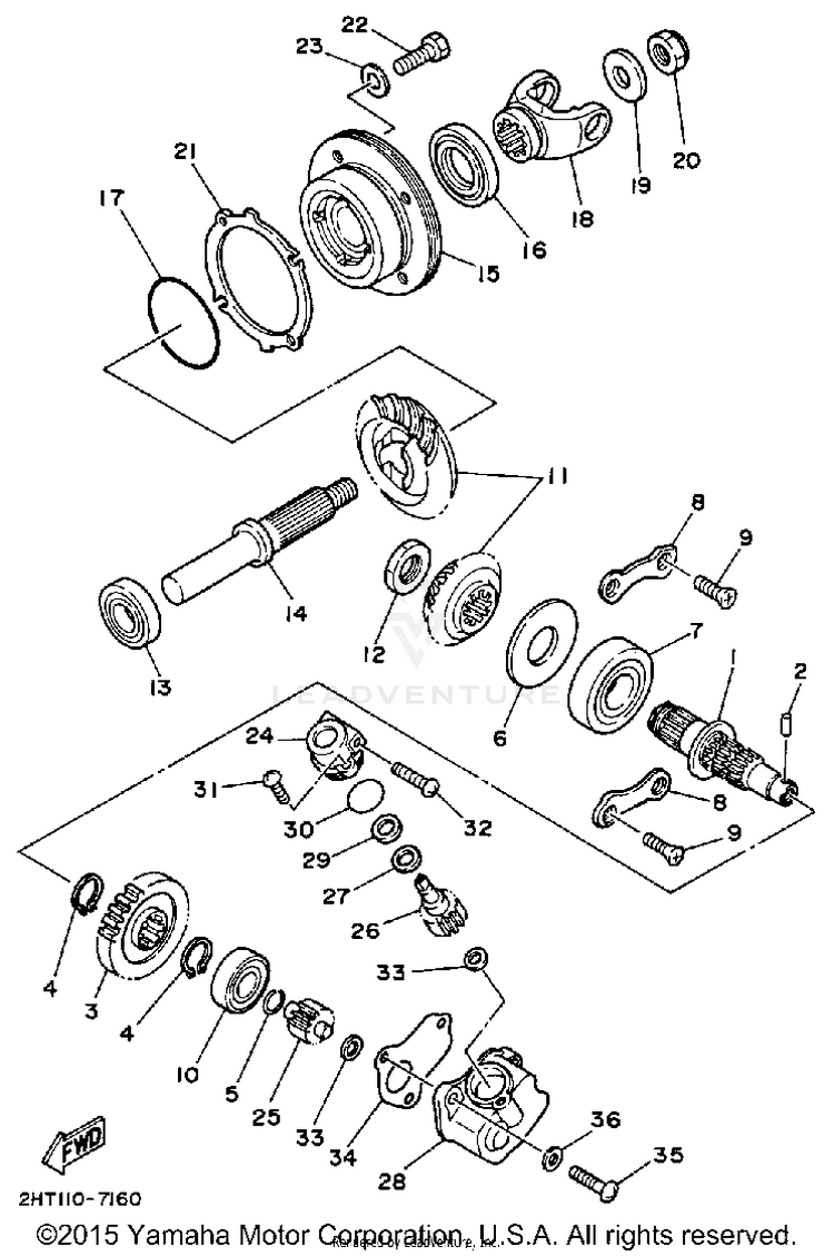Middle Drive Gear Schematic