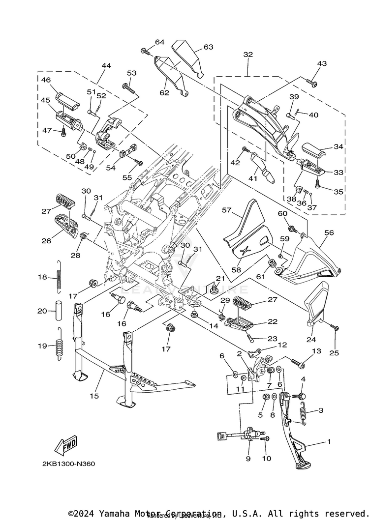 Stand & Footrest Schematic