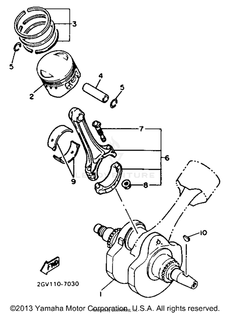 Crankshaft Piston Schematic