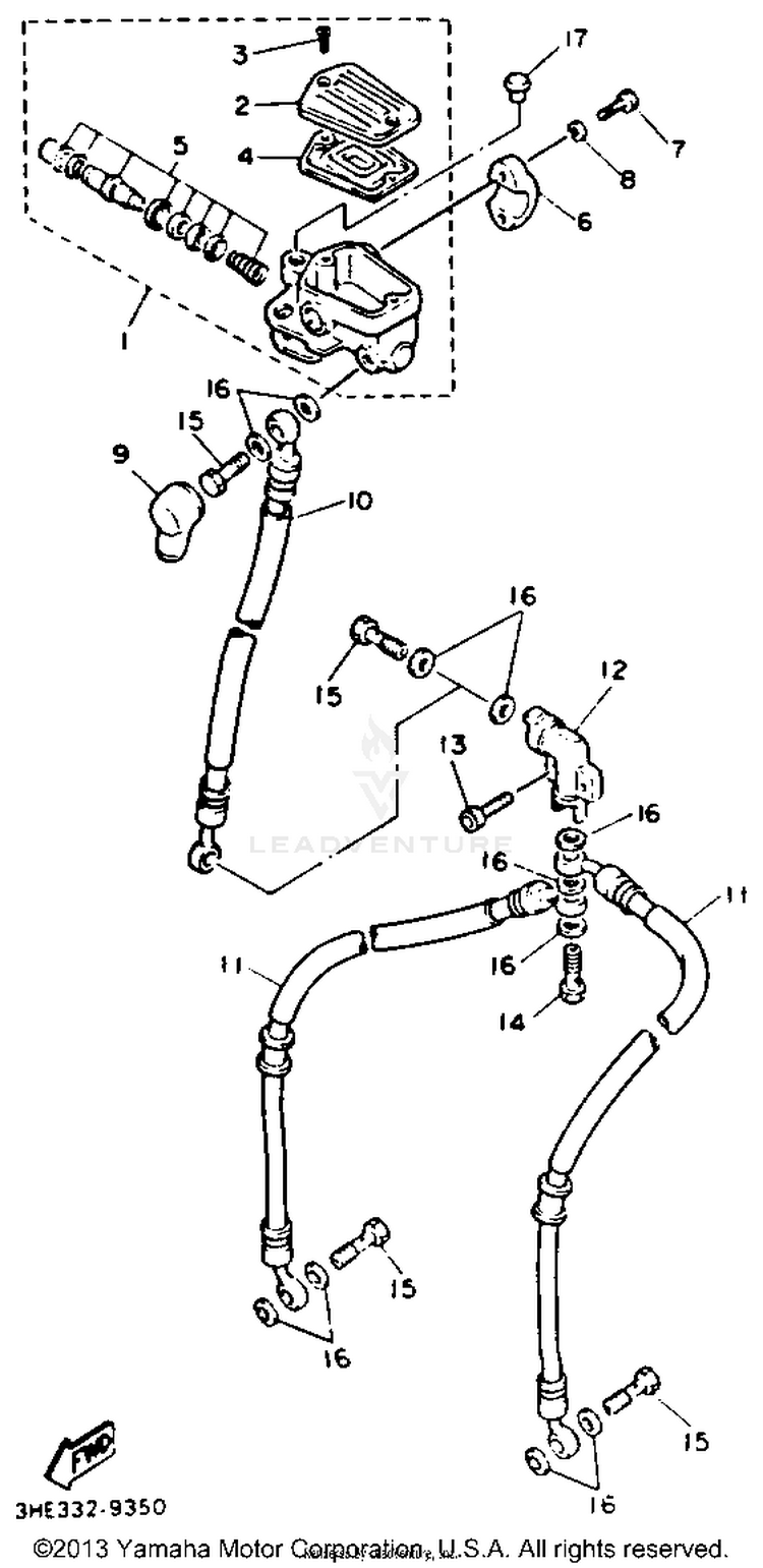 Front Master Cylinder Schematic