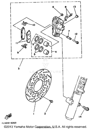 Front Brake Caliper Schematic