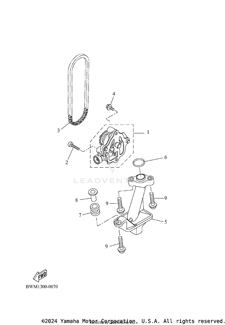 Oil Pump TENERE 700 WORLD RAI - XTZ7WRTCB - 2026 Schematic