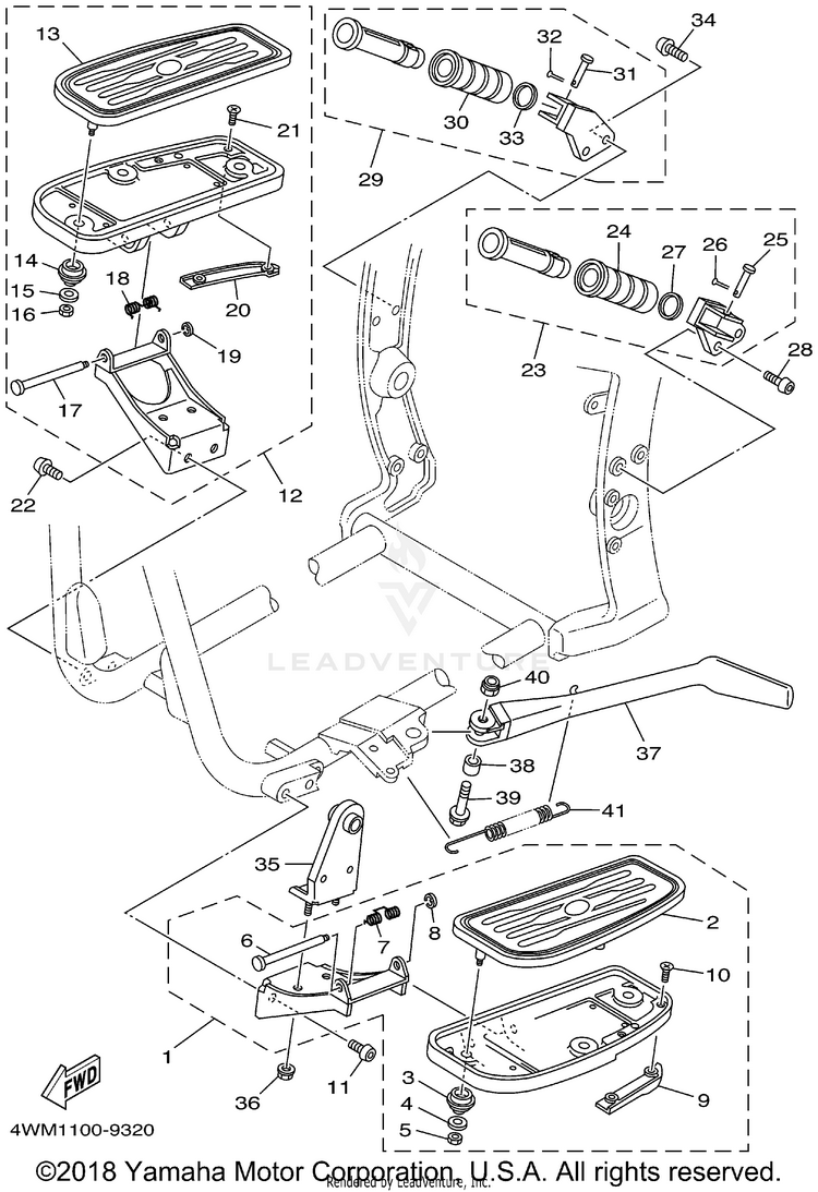 Stand Footrest Schematic