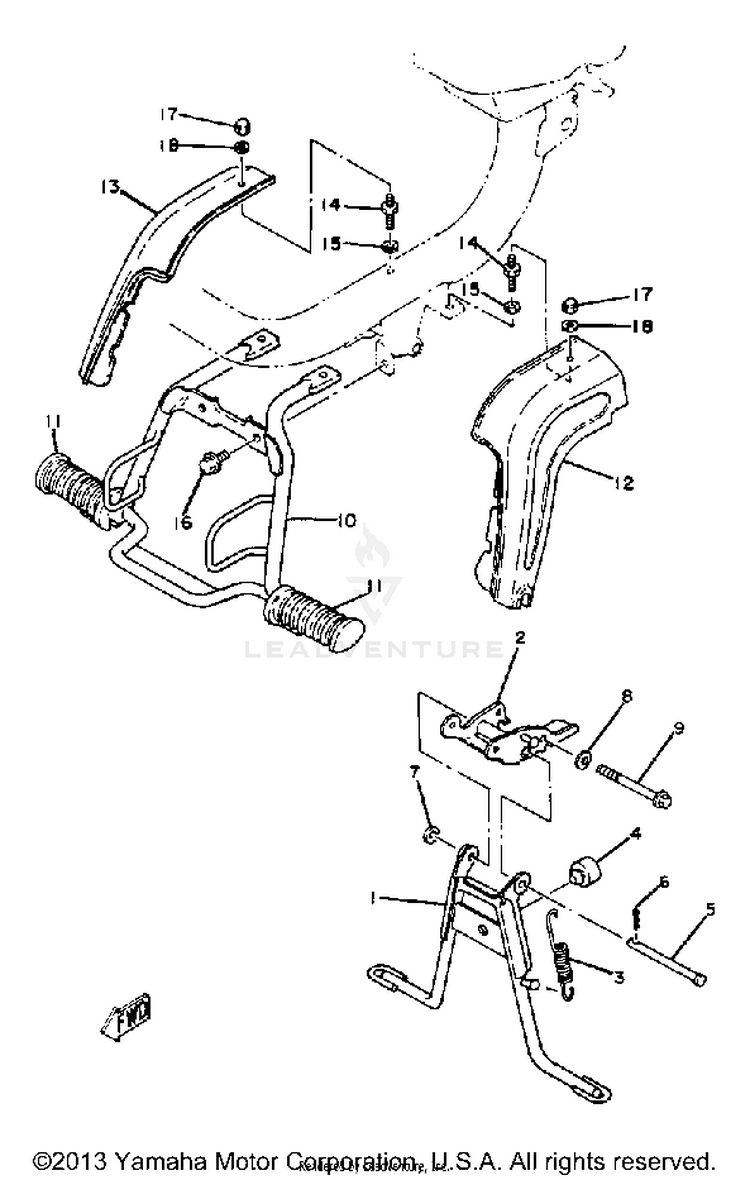Stand - Footrest Schematic