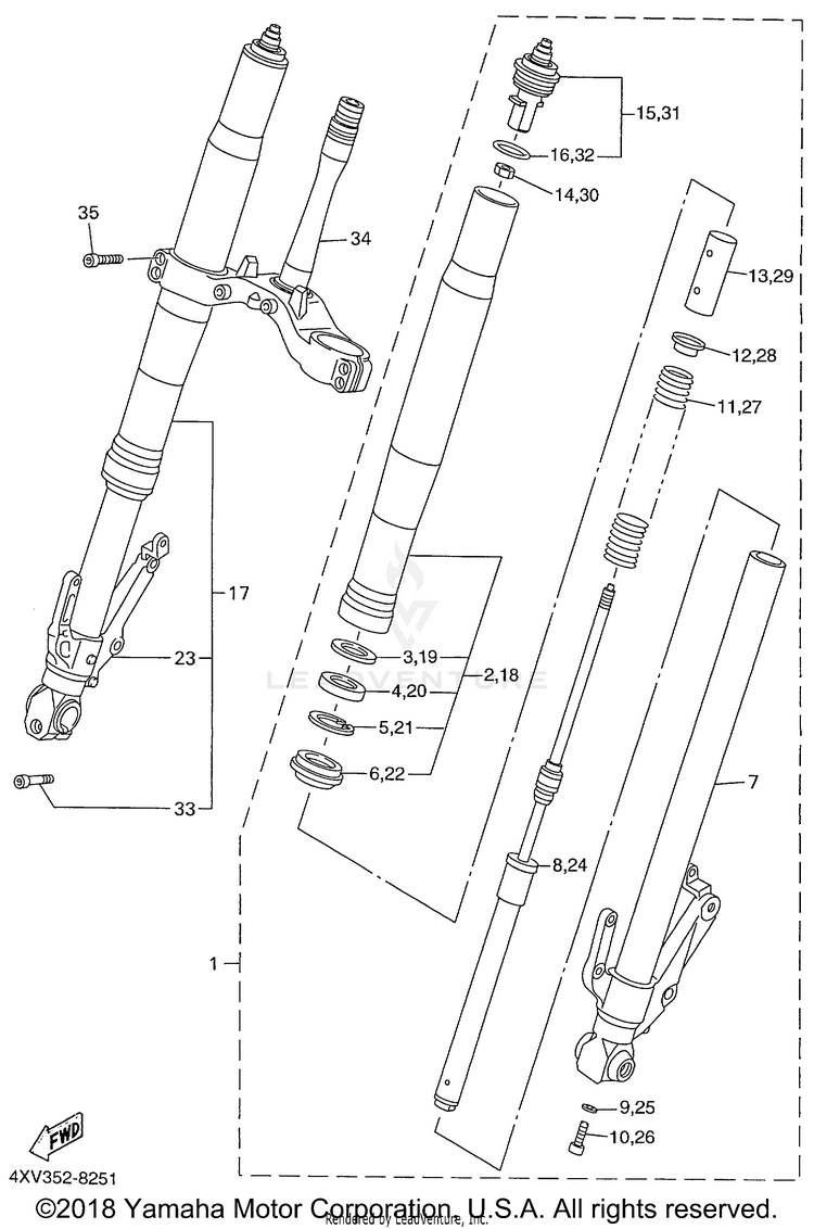 Front Fork Schematic