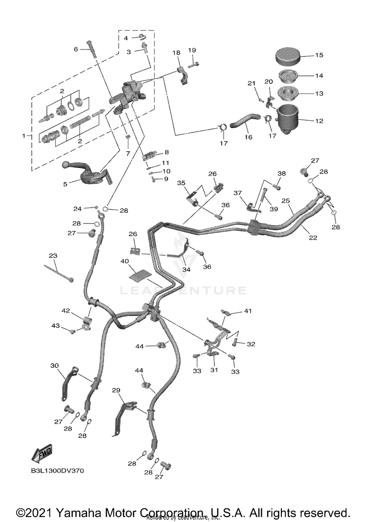 Front Master Cylinder Schematic