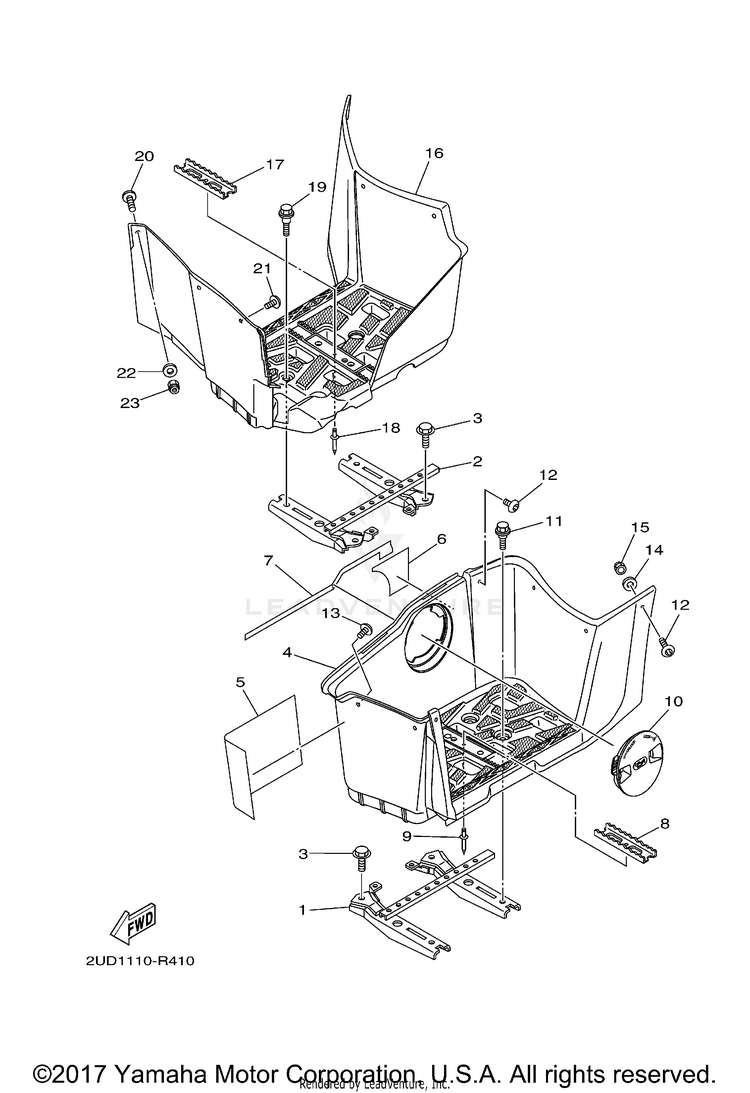 Stand Footrest GRIZZLY EPS - YFM70GPAJL - 2018 Schematic