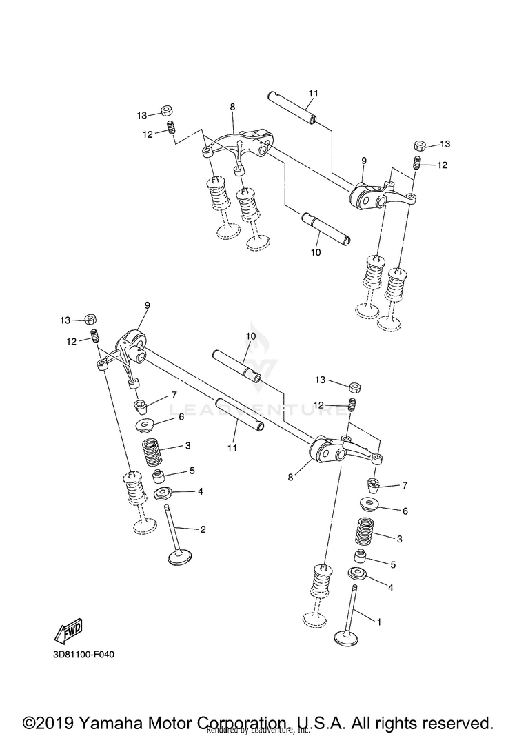 Valve V STAR 1300 DELUXE - XVS13BGFCR - 2015 Schematic