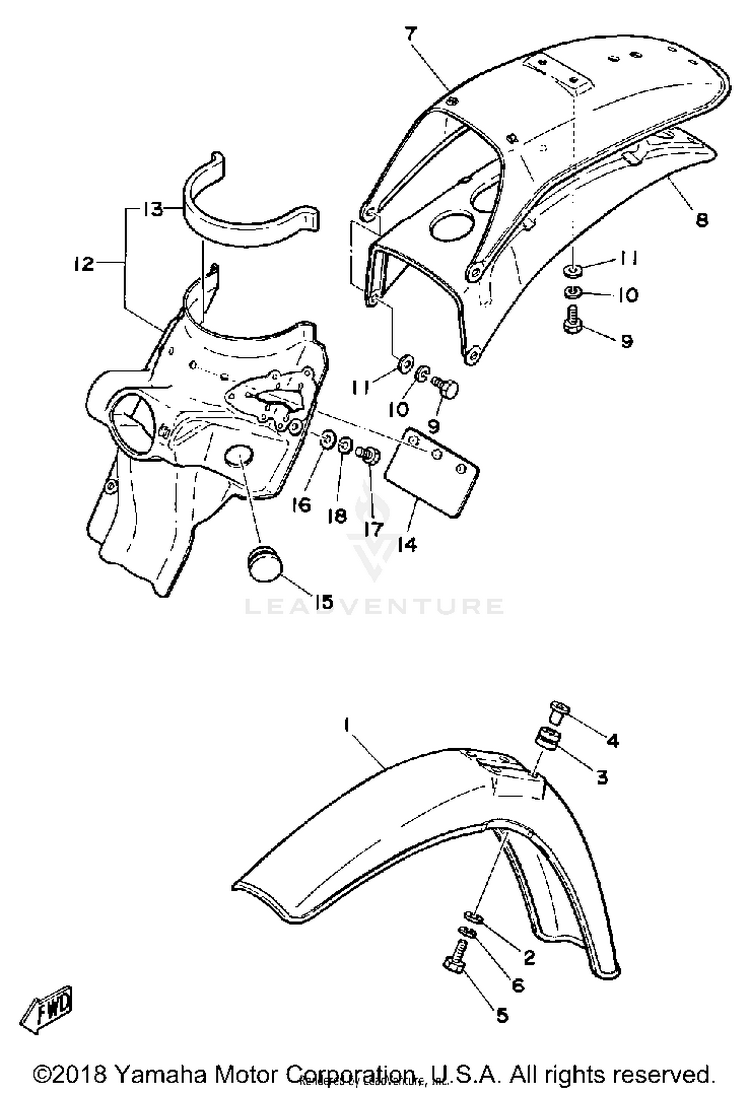 Front Fender-Rear Fender Schematic