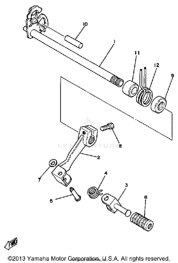 Shift Shaft Pedal Yz250h Schematic