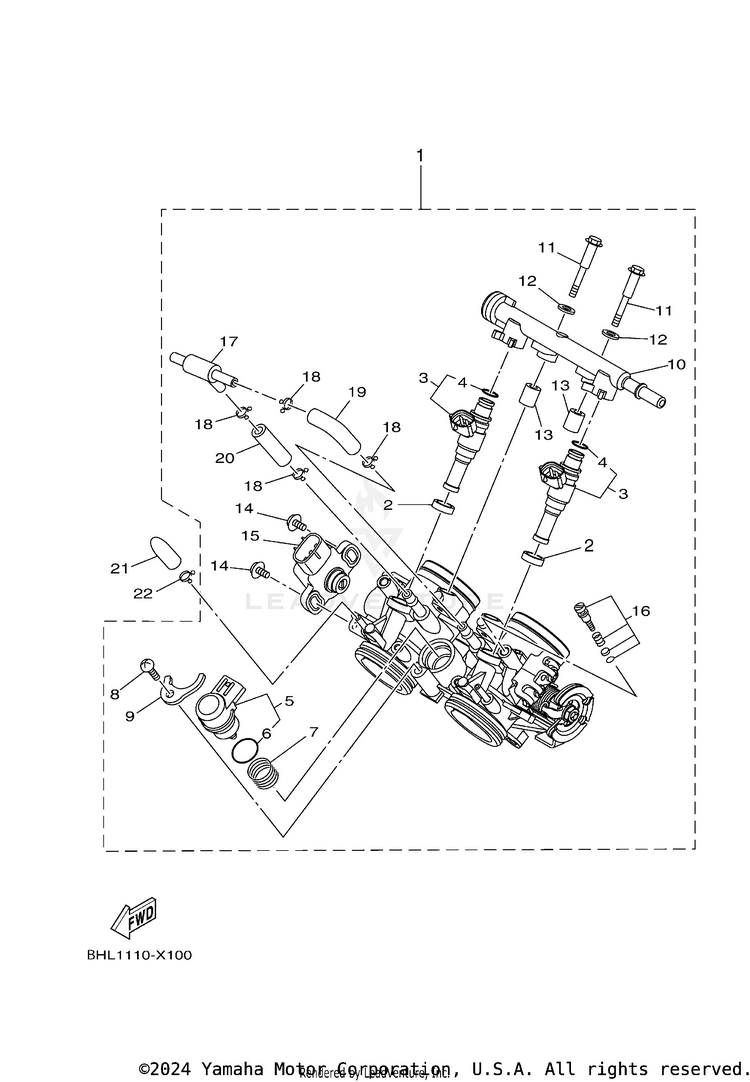 Intake 2 TENERE 700 - XTZ7NB - 2022 Schematic