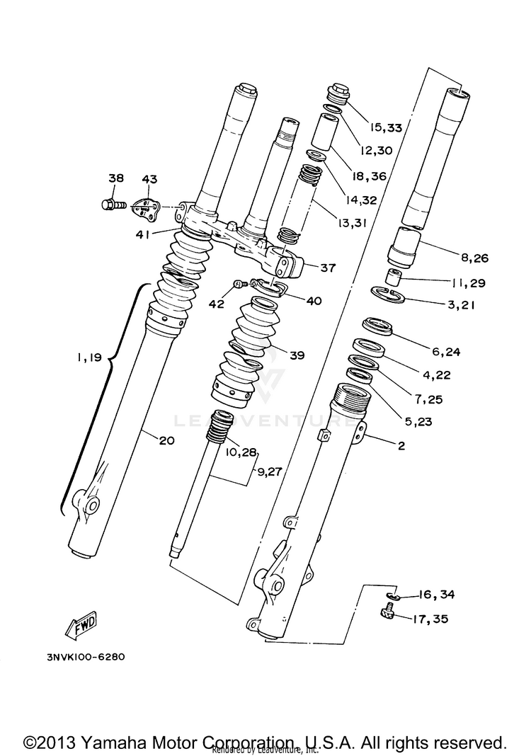 Front Fork Schematic