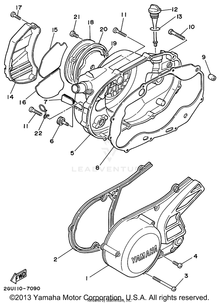 Crankcase Cover 1 Schematic