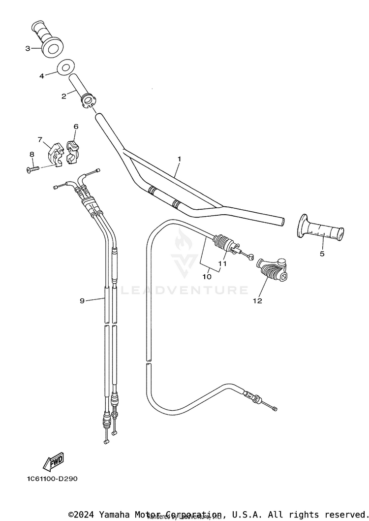 Steering Handle & Cable Schematic
