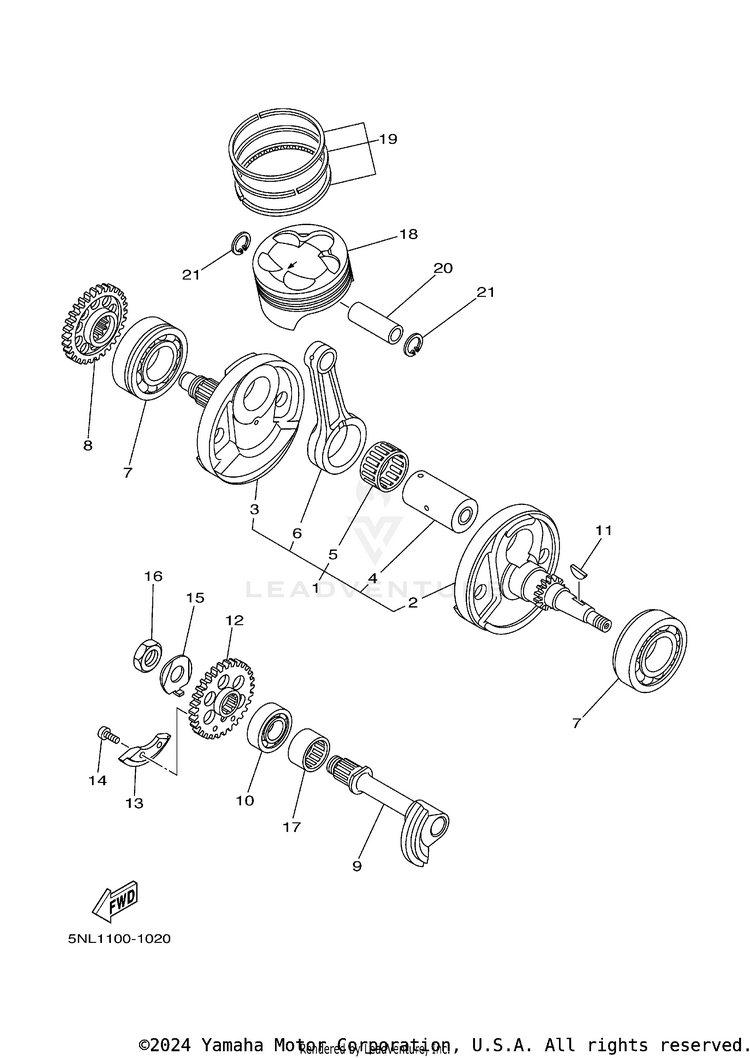 Crankshaft & Piston Schematic